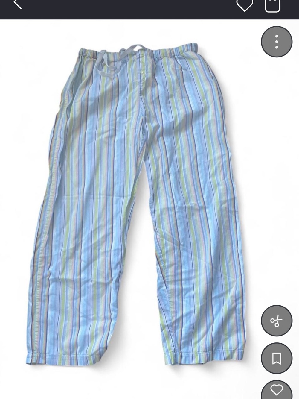Nicole miller Light Blue Striped Lounge/pajama Pants